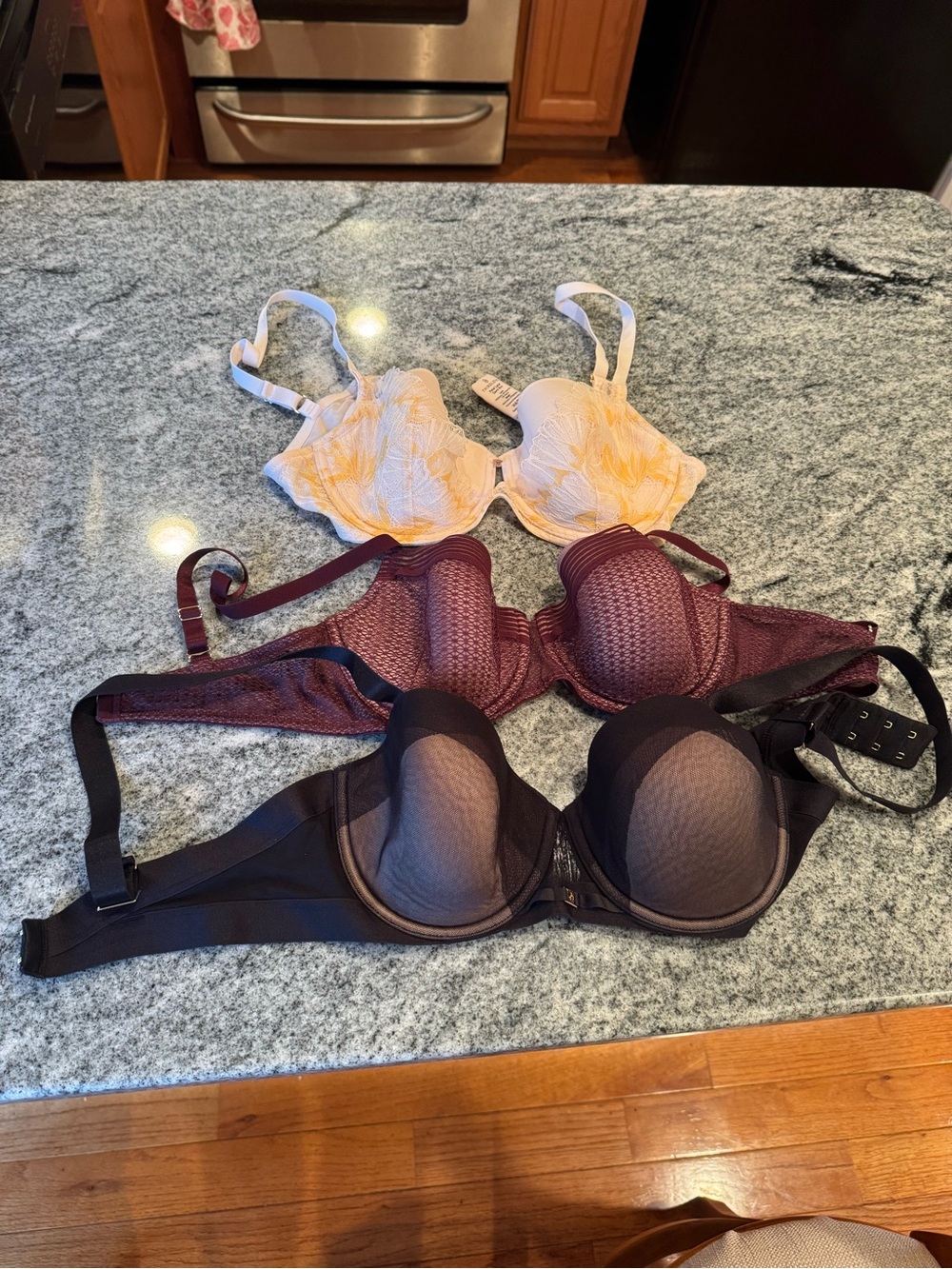 Third love bras Women’s Mixed Bra Set - Black, Burgundy & Cream